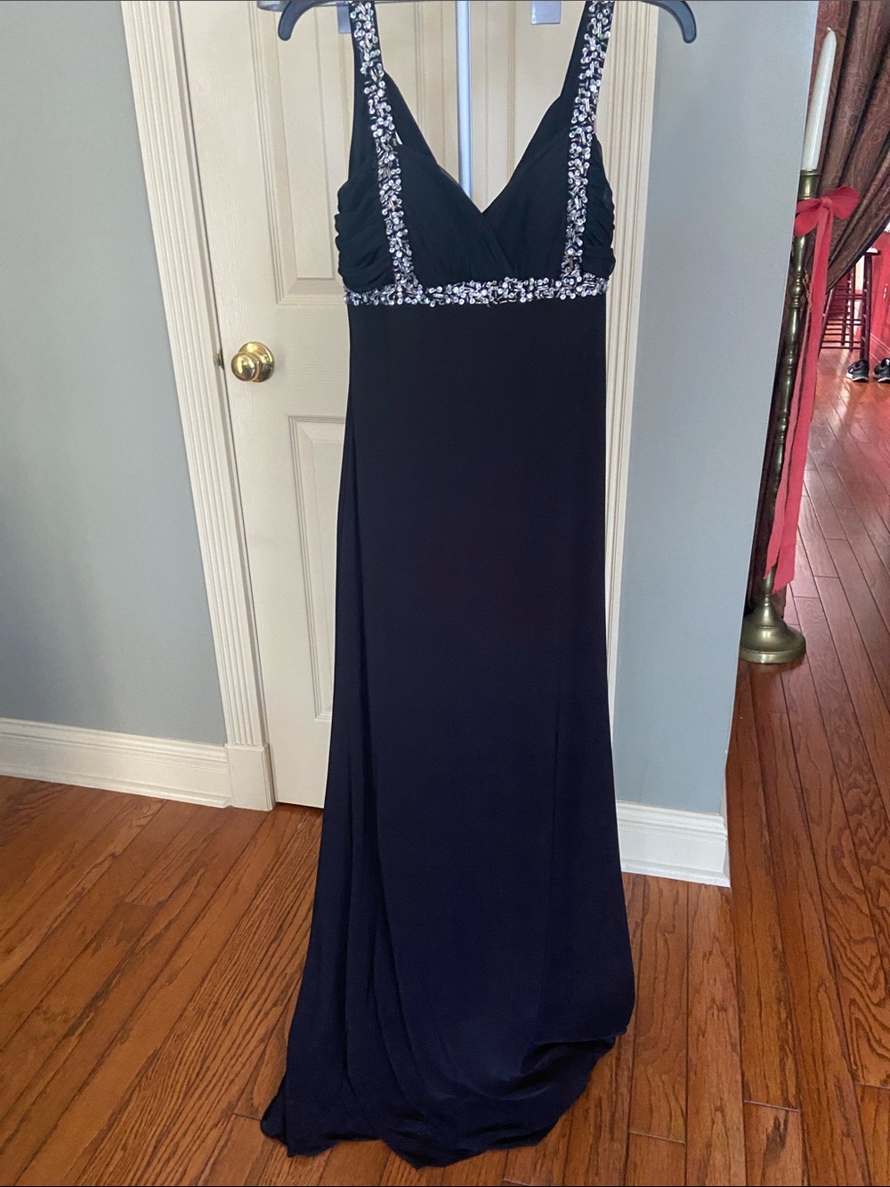 Sequin-Trim Evening Dress - Betsy & Adam Size 6